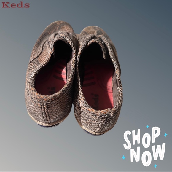 Keds women/girl snake skin sneakers, size 6 - Picture 3 of 4